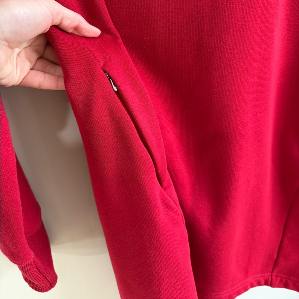 Athleta Cozy Karma Sweatshirt Dress - Red - Size Medium - Picture 10 of 16